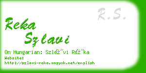 reka szlavi business card